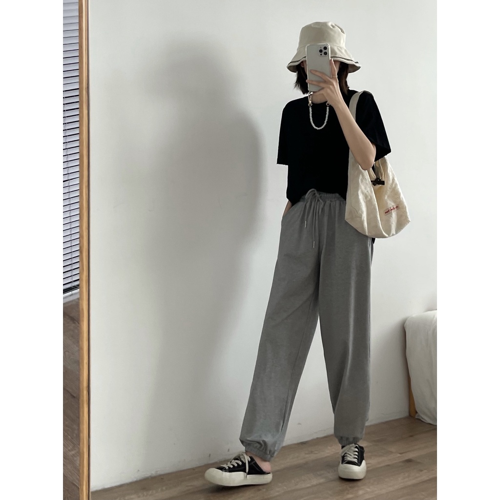 Quần ống rộng nữ ,quần jogger thể thao unisex dày dặn phong cách Ulzzang