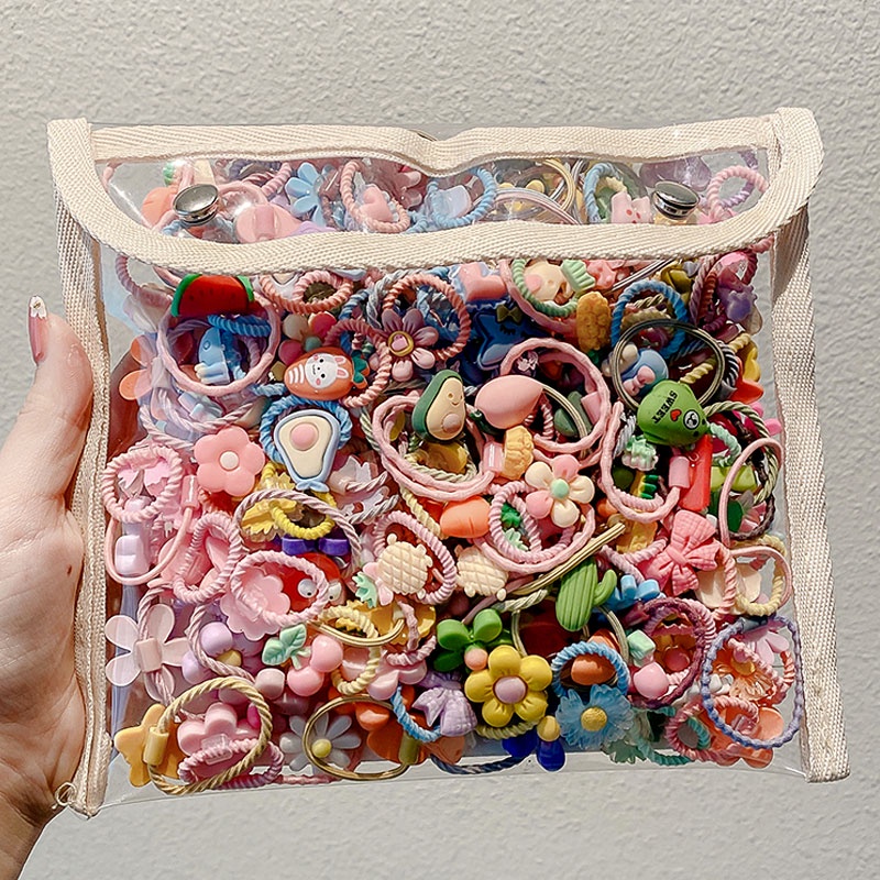 Set 10 Dây Cao Su Kiểu Hoạt Hình Dễ Thương Cho Bé