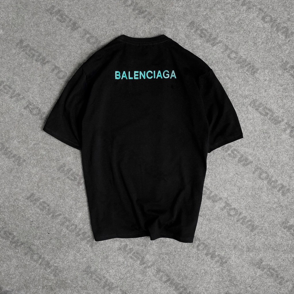 Áo thun tay lỡ thêu xanh , áo cotton nam nữ unisex , MSW Town | BigBuy360 - bigbuy360.vn