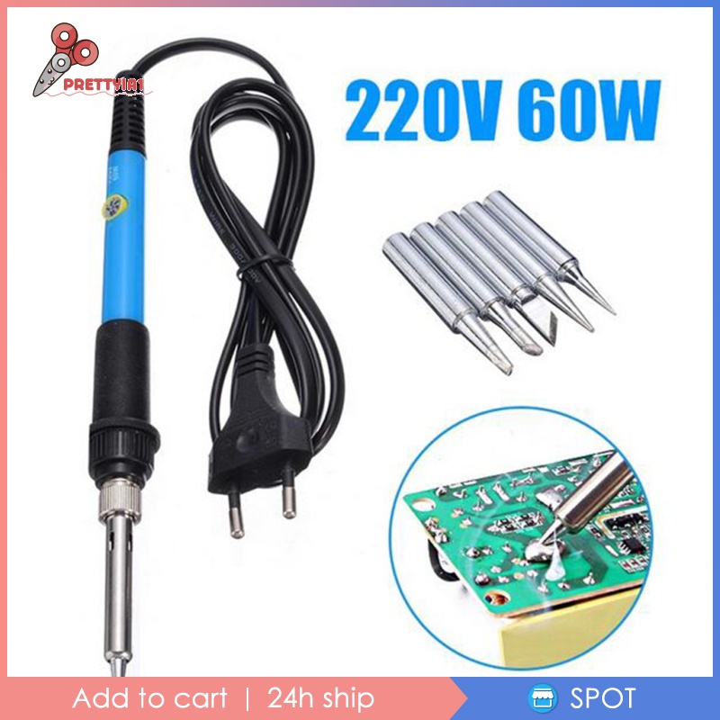Máy Hàn Điện 60W 5 Đầu Hàn 220V Tùy Chỉnh Nhiệt Độ Tiện Dụng