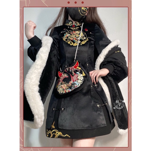 YAS0576-Váy sườn xám tết phong cách trung hoa