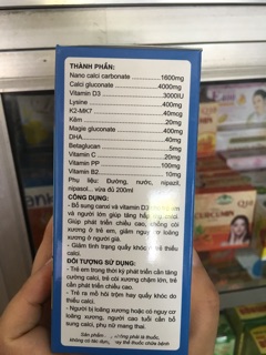 Canxi sữa nano