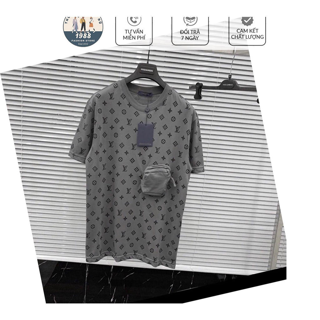 Áo Thun Tay Lỡ Unisex LV túi hộp, Áo Phông Chất Cotton Mát Mịn Siêu Chất