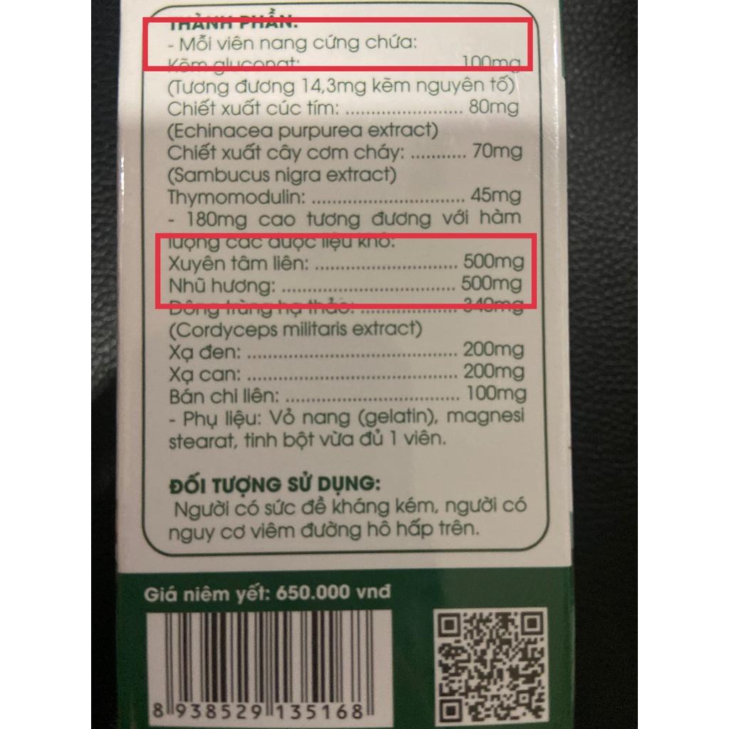 Viên Uống Thảo Mộc Xuyên Tâm Liên, Xuyên Tâm Liên Đông Trùng Hạ Thảo - Đông Y Hồng Tâm )