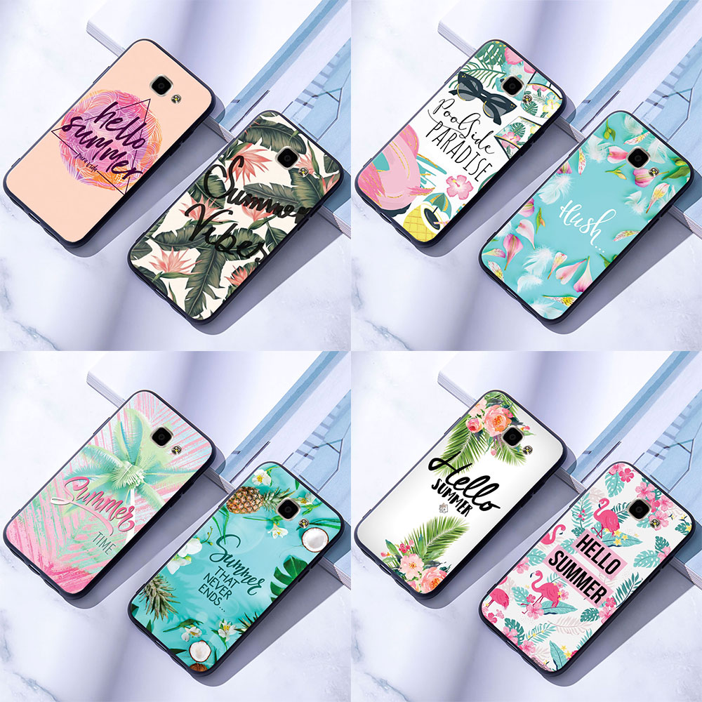 Ốp điện thoại mềm phong cách mùa hè cho Samsung Galaxy A5 A7 2015 2016 2017