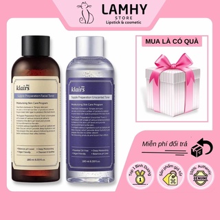 Toner Klairs, nước hoa hồng Klairs không mùi se khít lỗ chân lông, dưỡng ẩm làm mềm da 180ml