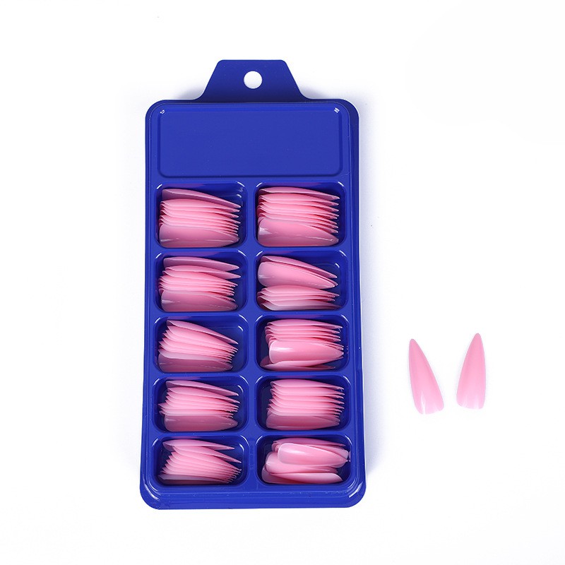 【Với keo】Beauty Glazed 100 cái / bộ Màu kẹo acrylic Móng giả mờ Tự làm móng nghệ thuật