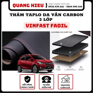 Thảm taplo da carbon Vinfasr Fadil da mềm chuẩn phom