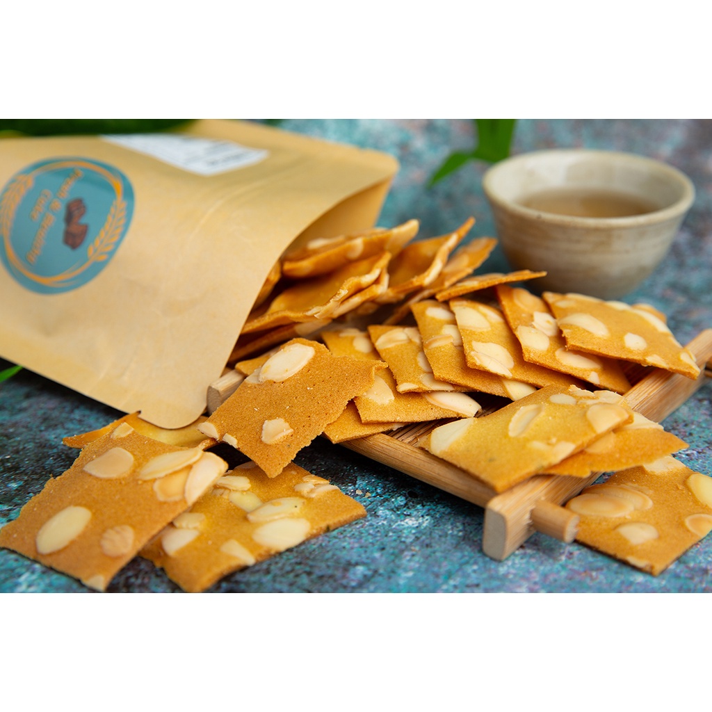 Bánh Ngói,  Hạnh Nhân cắt lắt , Bánh Ăn Kiêng , giảm  cân, ngon miệng, không sợ tăng cân