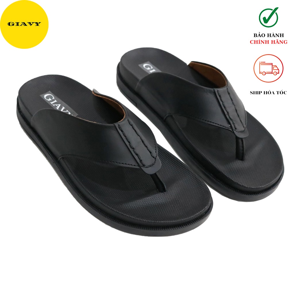 Dép kẹp nam, dép kẹp quai da đế cao 5793/4 - GIÀY GIAVY