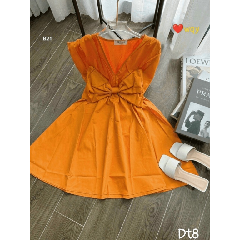 (MẪU MỚI) ĐẦM SUÔNG SIU PHỐI NƠ SANG CHẢNH GIẤU BỤNG ĐÁNG YÊU HHP