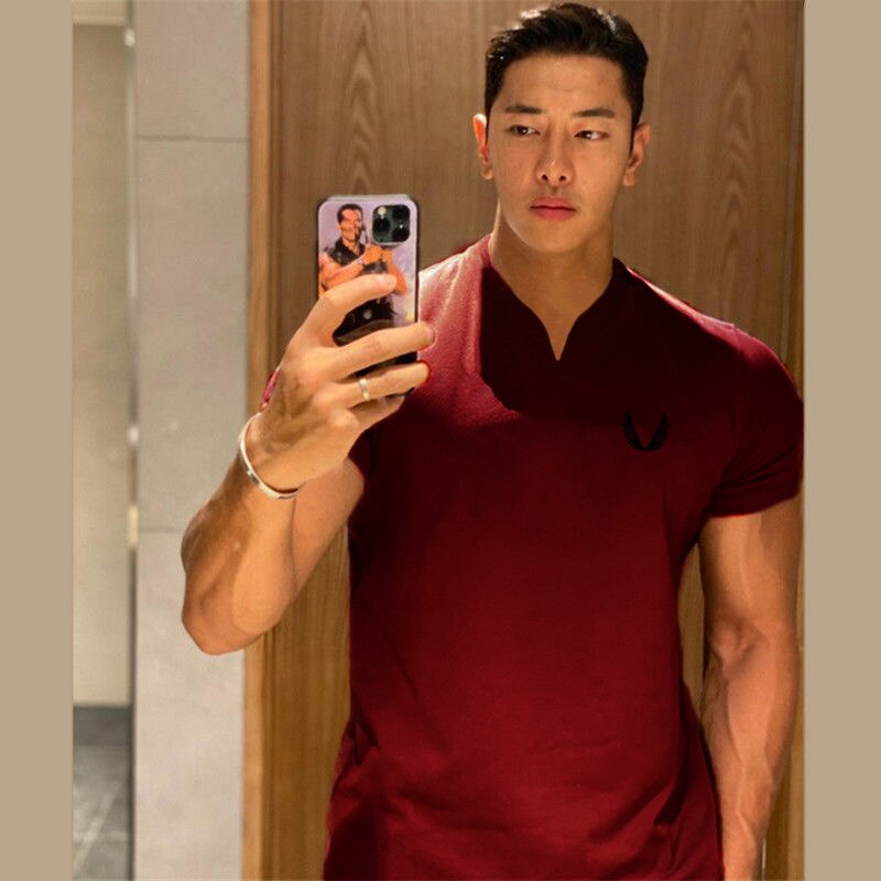 Áo thun cotton thoáng khí in họa tiết thời trang đơn giản mùa hè mới cho nam