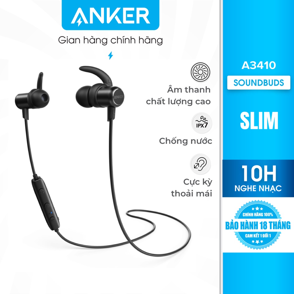 Tai nghe bluetooth SoundCore SoundBuds Slim (by ANKER) - A3410