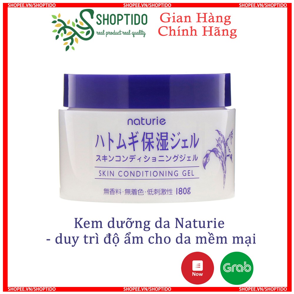 Gel dưỡng ẩm, trắng da chiết xuất hạt ý dĩ Naturie Hatomugi 180g NPP Shoptido