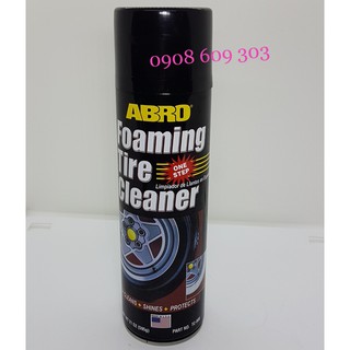Chai Xịt Bóng Vỏ Xe ABRO FOAMING TIRE CLEANER 595g
