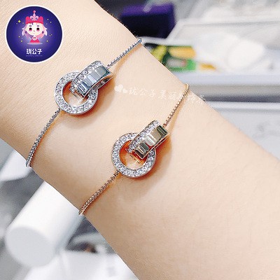 Vòng Đeo Tay Swarovski Rỗng Đơn Giản Hiện Đại Có Thể Điều Chỉnh Khóa Nhẫn Pha Lê Chống Dị Ứng Gửi Bạn Gái