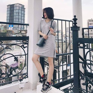 Đầm tay ngắn cổ tim - xẻ