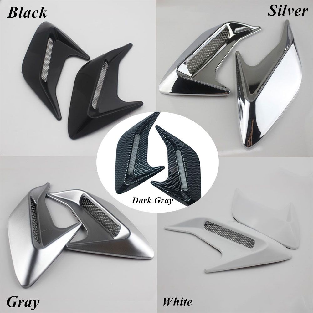 Bộ 4 Miếng Dán Trang Trí Nắp Capo Xe Hơi Hình Vây Cá Mập