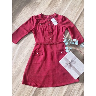 VÁY DẠ TWEED ĐỎ
