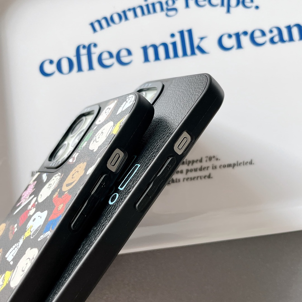 Ốp Điện Thoại Da Mềm Chống Bụi Hình Snoopy Cho iPhone 13 11 12 Pro Max XS Max XR x 7 + 8 plus 13 promax