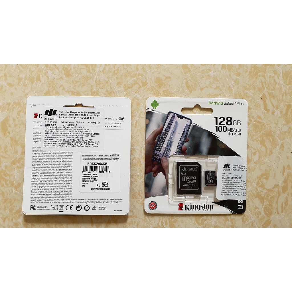 BN Thẻ nhớ MicroSD Kingston Canvas Select Plus Class 10 U1 100MB - Hàng FPT cung cấp 4 1