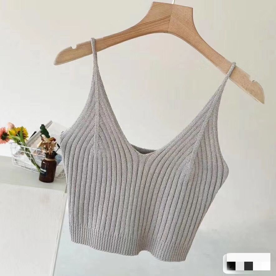 Áo Yếm Hai Dây Cổ Chữ V Xinh Xắn Theo Phong Cách Hàn Quốc 2020chic | BigBuy360 - bigbuy360.vn