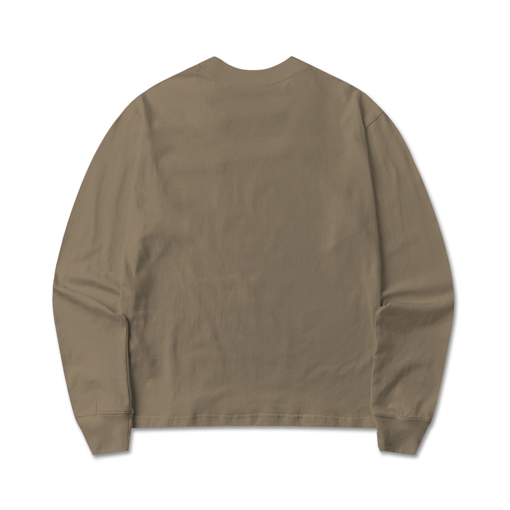 Áo thun trơn nam dài tay Beuter Blank Tan Long Sleeve T-Shirt