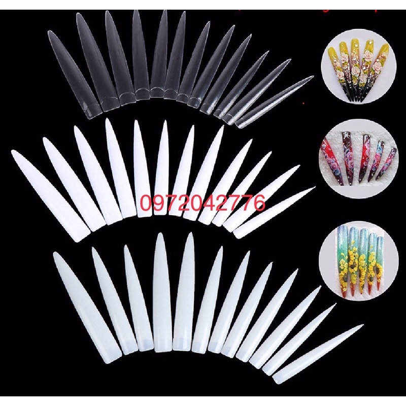 Sét móng thi đấu dài nhọn design fantasy