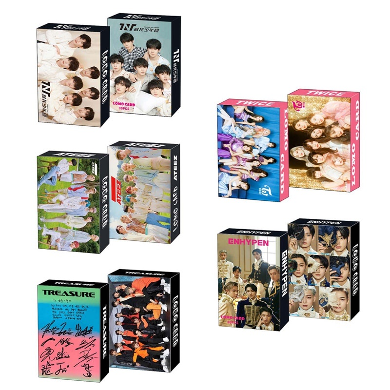 Set 30 thẻ ảnh Kpop ENHYPEN Lomo Treasure ATEEZ TWICE TNT