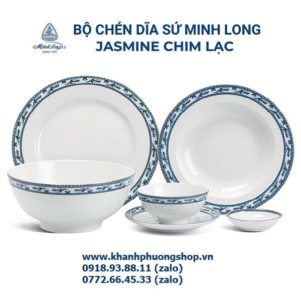 Bộ chén tô dĩa sứ Chim Lạc sứ Minh Long - bộ chén tô dĩa sứ Minh Long chim lạc