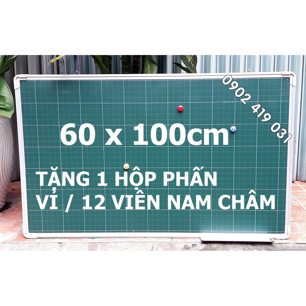 Bảng Từ Xanh Kẻ Ô Ly Tiểu Học 60 x 100cm