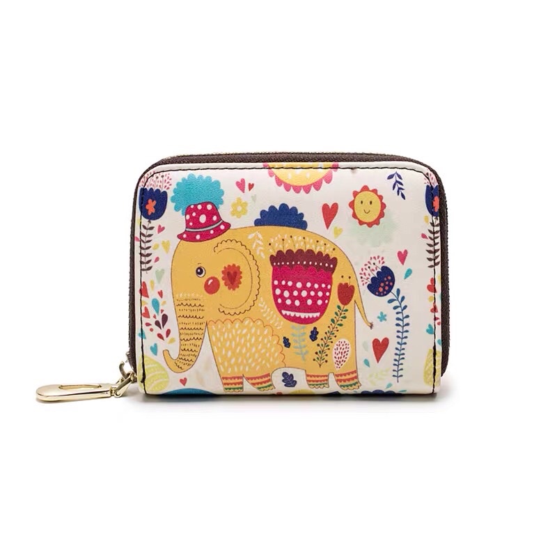 Ví Hoạt Hình Con Voi, cô gái, con mèo