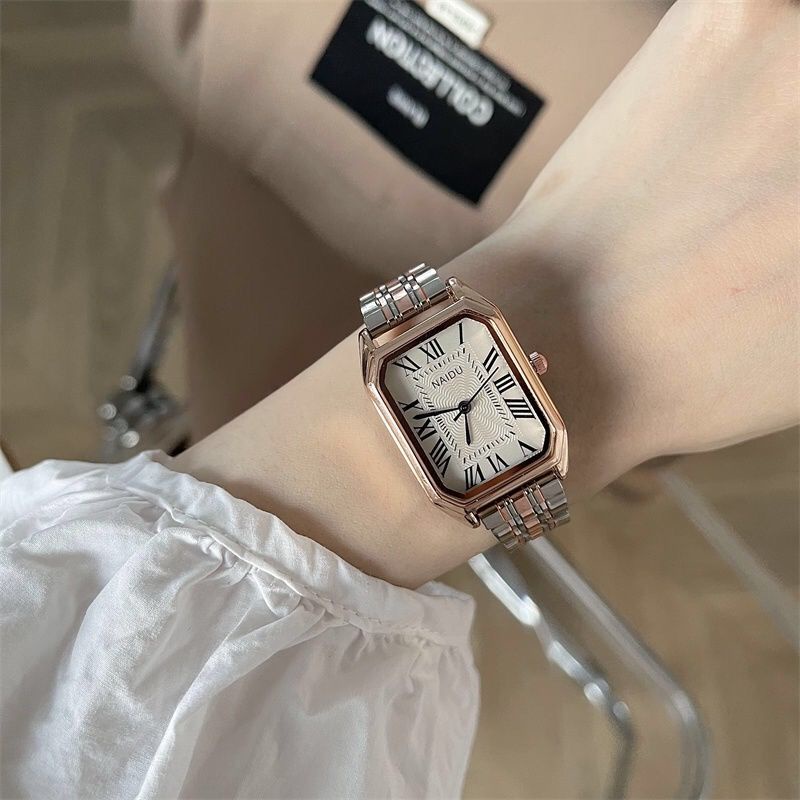 Đồng Hồ Đeo Tay Mặt Vuông Phong Cách Hàn Quốc Sang Trọng Dành Cho Nữ