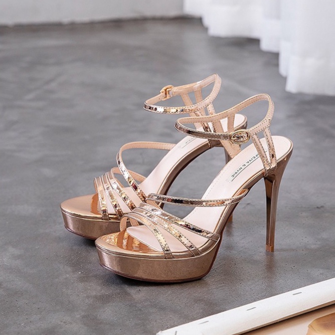 Giày cao gót, sandal 12P đế đôn đúp cao cấp BBS33 VIETLAVANI