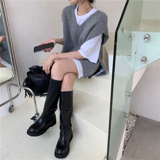 Áo len gile màu lông chuột