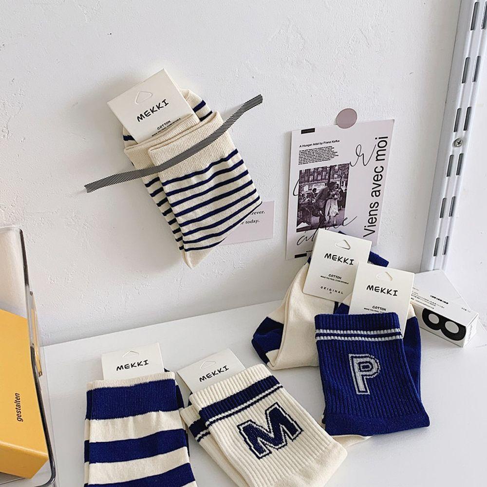 LOMBARD Women Socks Personality Breathable Summer Comfortable Cotton Harajuku Letter Hosiery
