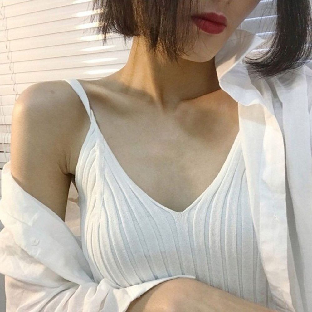 Áo Croptop dệt kim thiết kế xinh xắn dành cho nữ