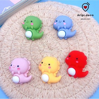 Charm khủng long tròn ú B95 /Nguyên liệu làm phụ kiện handmade / resin