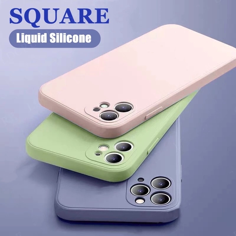 Ốp Điện Thoại Bằng Silicon Màu Lạt Cho iPhone 14 13 12 11 Pro Max X XS XR 7 8 Plus