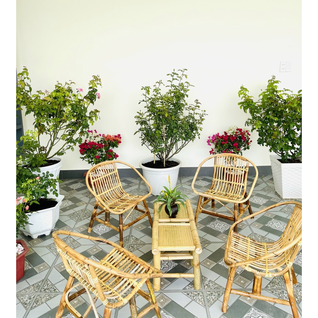 Đôn tre tự nhiên KT 30 x 30cm-Chống ẩm mốc-phù hợp quán cafe, ban công...