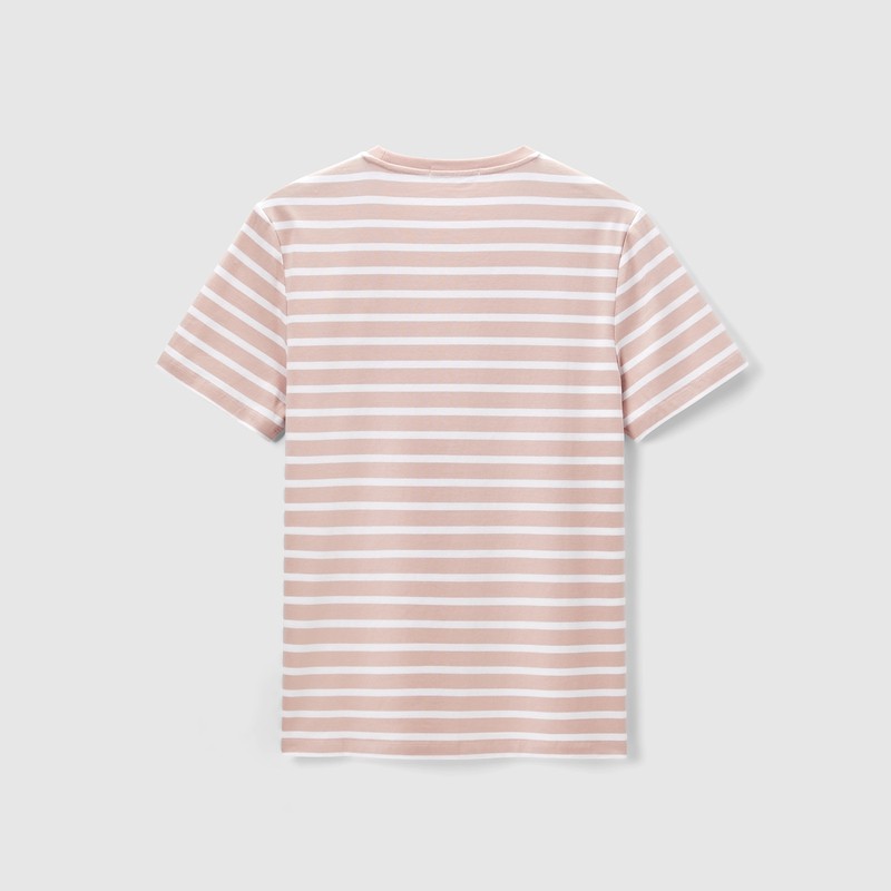 HLA - Áo Thun Nam Kẻ Sọc Trắng Striped Round Neck Short Sleeve T-shirt