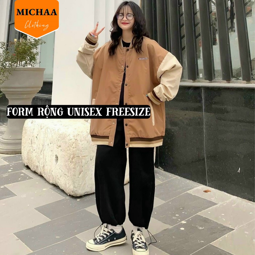 Áo Khoác Bomber Dù WASNOTP Nam Nữ Ulzzang Unisex From Rộng Chống Nắng - MICHAA