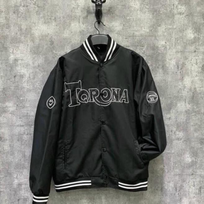 Áo khoác dù bomber unisex form rộng TORONA bóng chày nam nữ chất lừ của năm