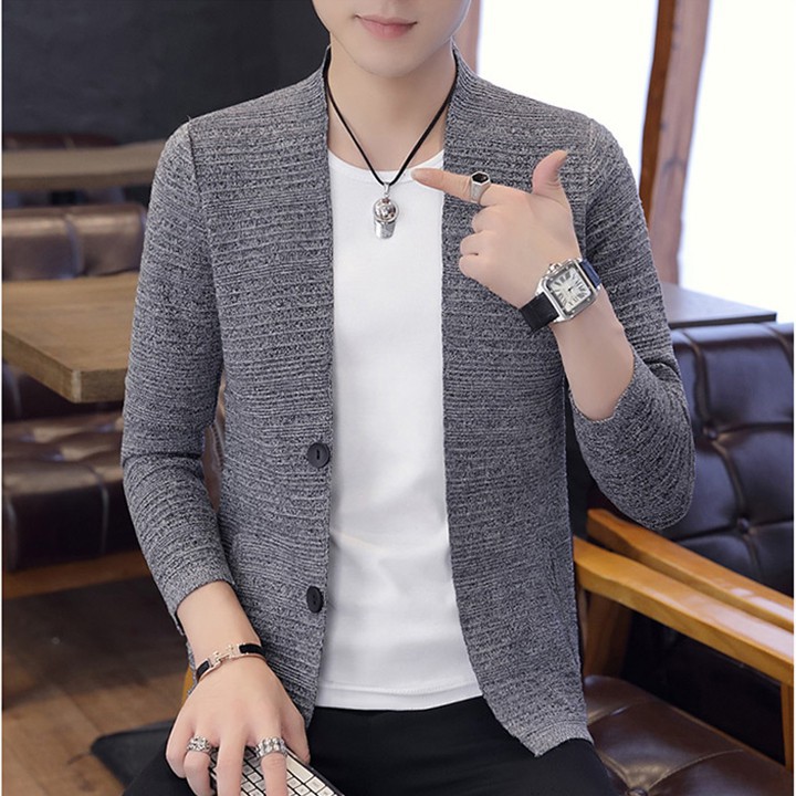 áo cardigan Áo khoác cardigan nam len dệt kim phong cách Hàn Quốc - AK1813