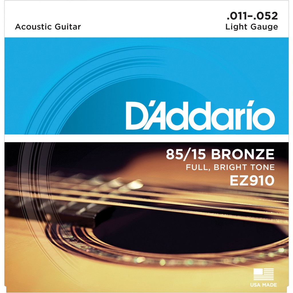 Bộ Dây Đàn Guitar Acoustic Cỡ 11 D'Addario EZ910