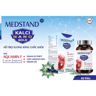 Viên uống bổ sung canxi kalci nano gold medstand lọ 60 viên