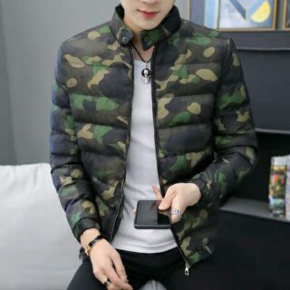 Áo khoác phao nhẹ rằn ri nam