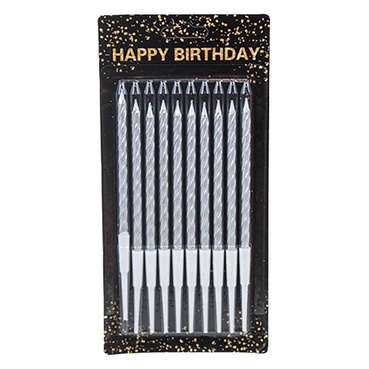 Nến Nhũ Xoắn Vỉ 10 cây trang trí bánh sinh nhật