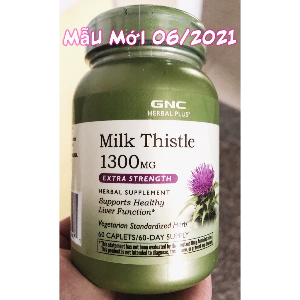 GNC Milk Thistle 1300mg - Bổ sung silymarin hỗ trợ chức năng và bảo vệ tế bào gan