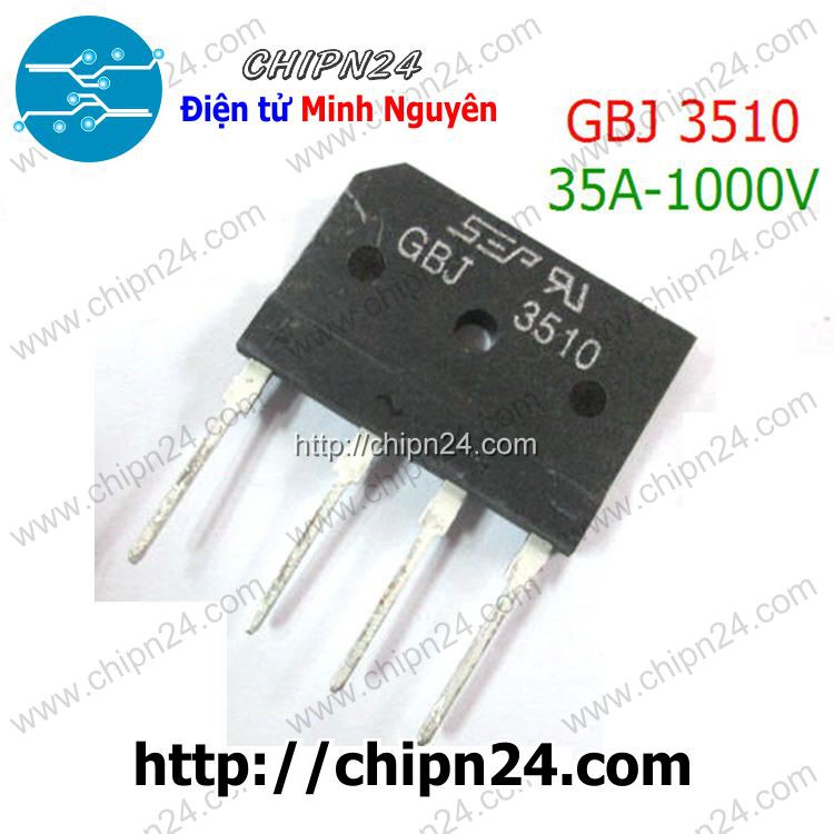 [1 CON] Cầu Diode GBJ3510 35A 1000V (35A dẹt)